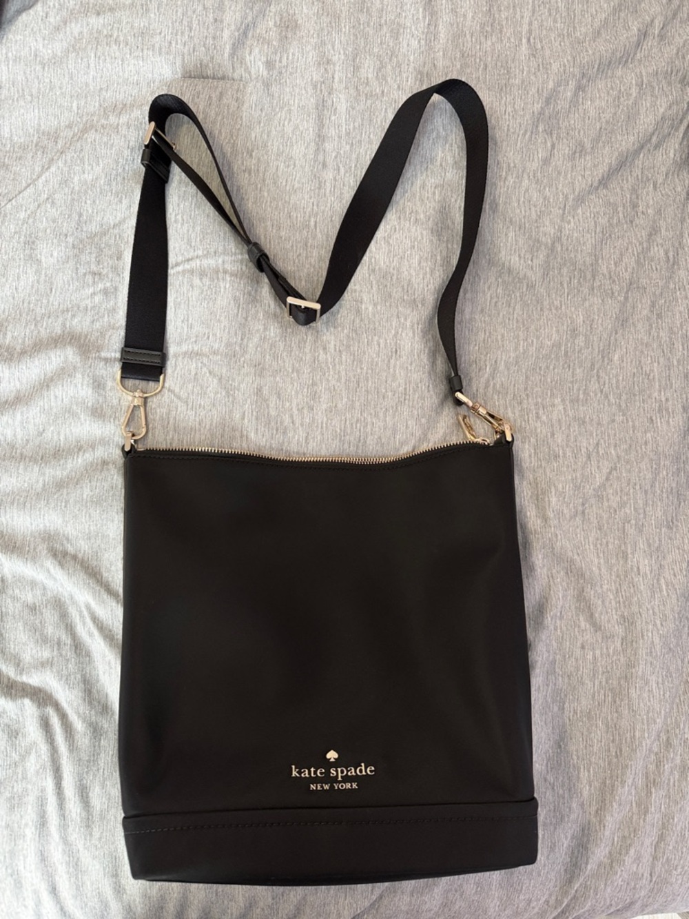 kate spade Black Crossbody Shoulder Bag with Gold Hardware